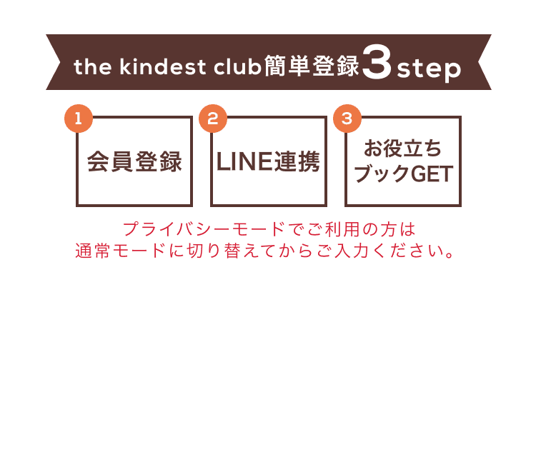 the kindest club簡単登録3STEP