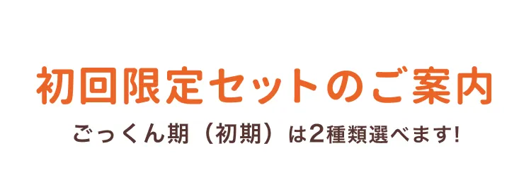 初回限定セットのご案内