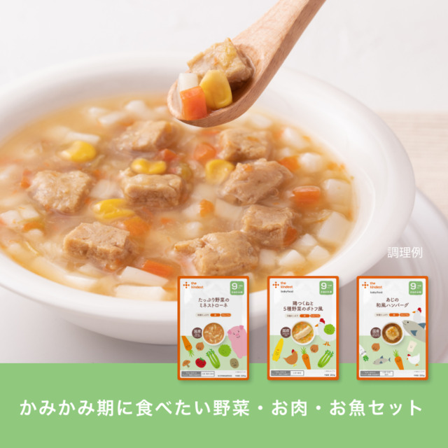 かみかみ期 野菜・お肉・お魚のよくばりセット/6パウチ
